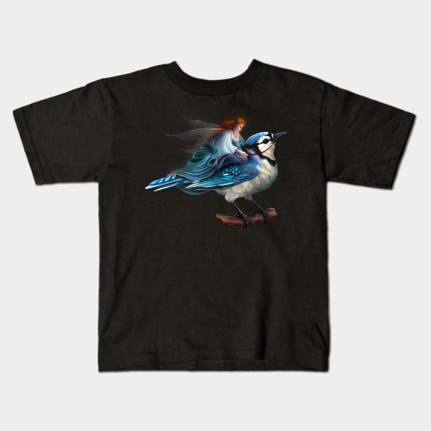 fairy rider Kids T-Shirt by Magical Forest